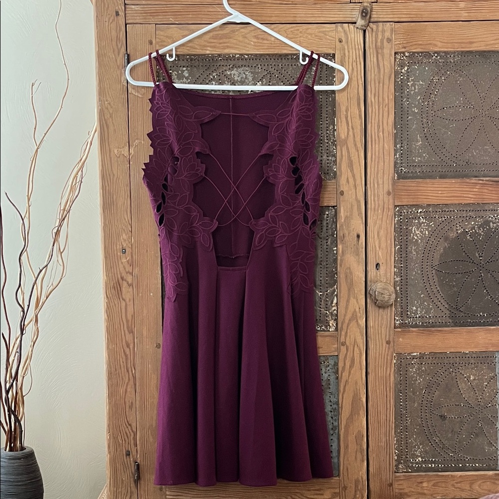 Free People Deep Purple Mini Dress - Picture 4 of 5